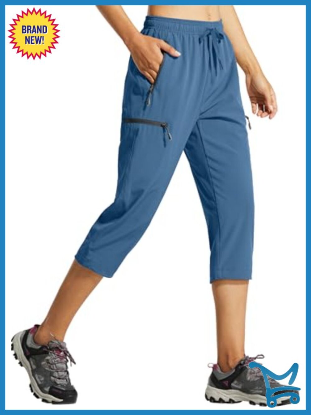 Women's Lightweight Cargo Capris Hiking Pants Quick Dry
